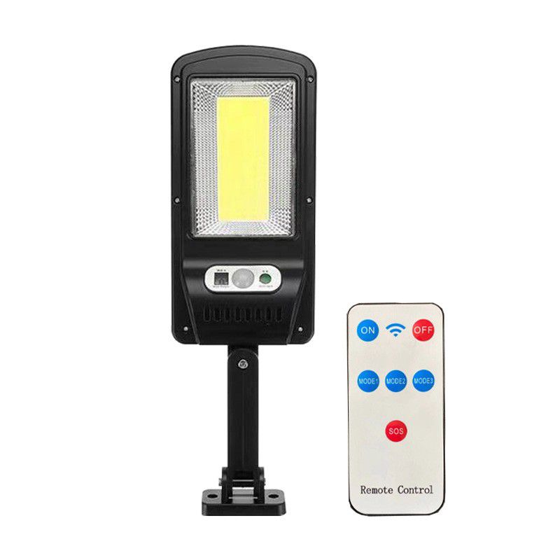 Lampa LED solarna elewacyjna MasterLED Slim 10W IP44 zimna biel 6500K z czujnikiem PIR i pilotem czarna 1 szt.