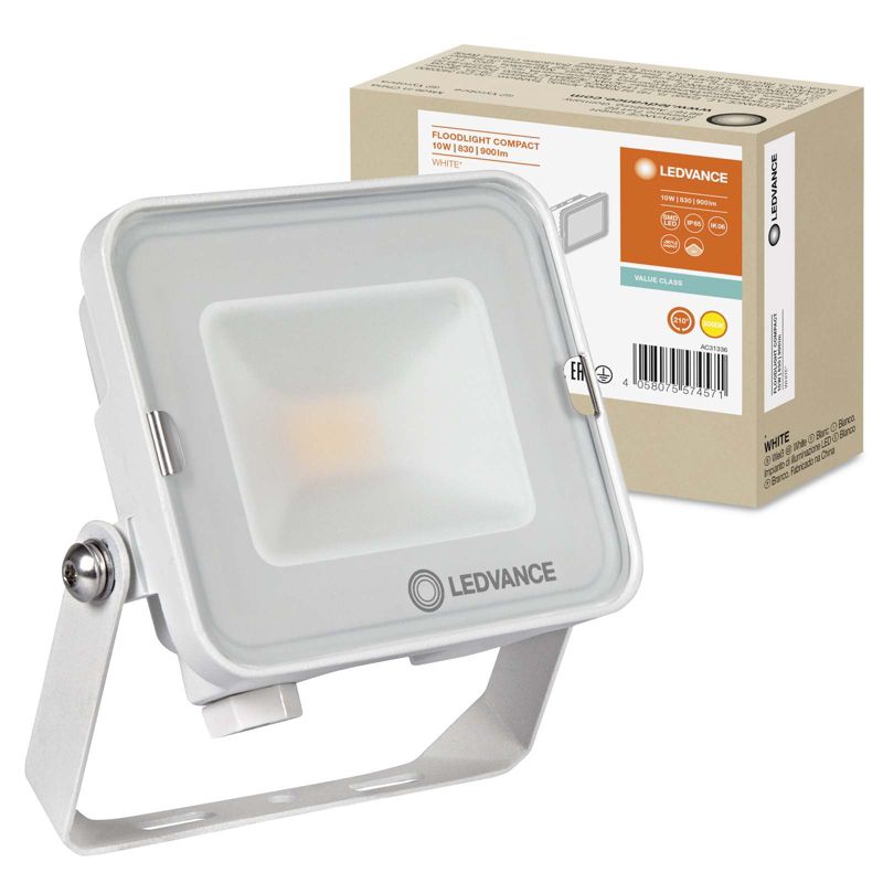 Naświetlacz LED Ledvance Reflektor Zewnętrzny Lampa 10W 900lm 3000K IP65 Biały 1 szt.