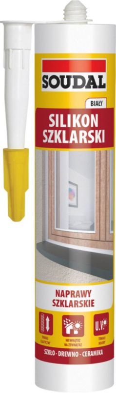 Silikon szklarski Soudal 280 ml biały