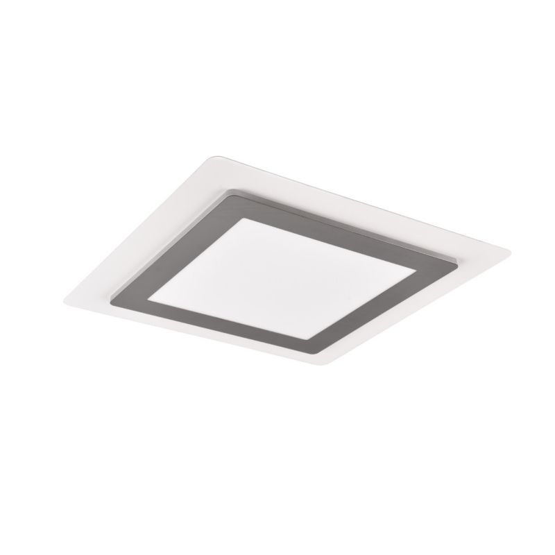 Plafon sufitowy Trio Morgan srebrny LED 46W 2700K-6500K 6000lm IP20 wym: 4 x 45 x 45 cm metal - 1 szt.