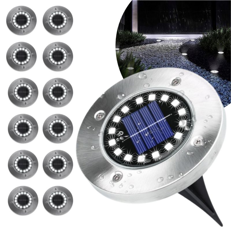 Lampka Solarna Najazdowa Ogrodowa Blixtar B-S-LAMP-PATH-S16-12X 16 LED IP44 12 szt.