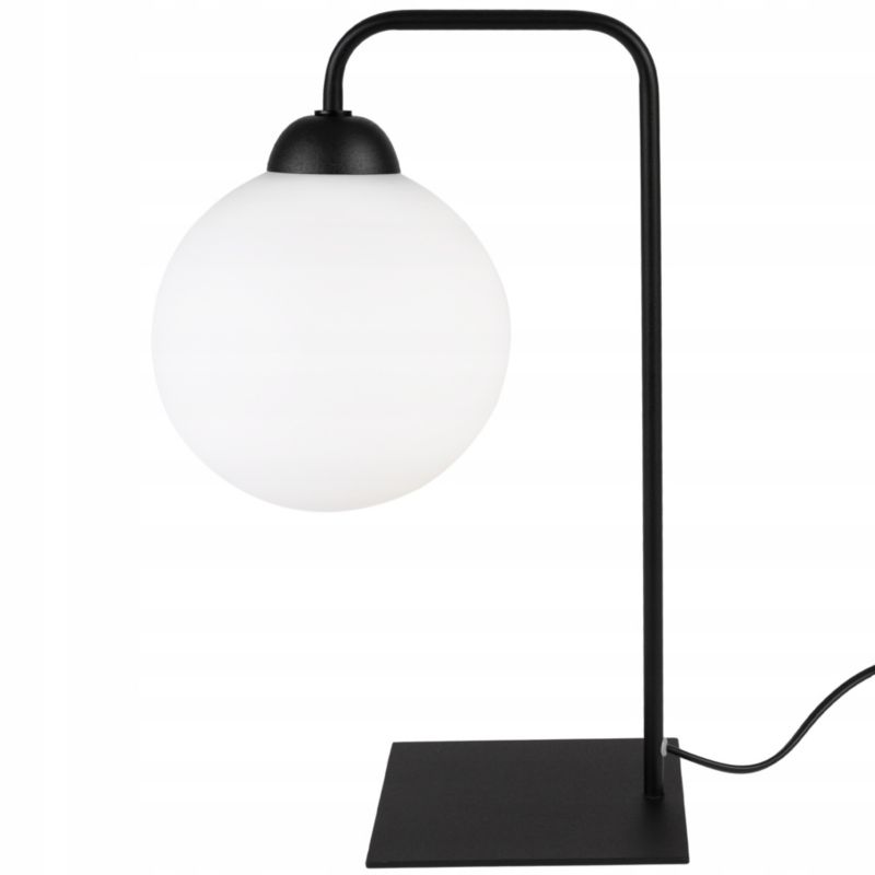 Lampa stołowa nocna Light Home Florece 1x E27 60W klosz szklany biały/czarny 1szt.