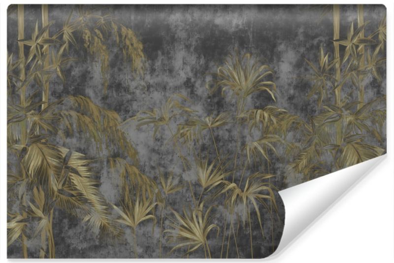 Fototapeta Muralo Beton Liście Mural 90x60 cm 1 szt.