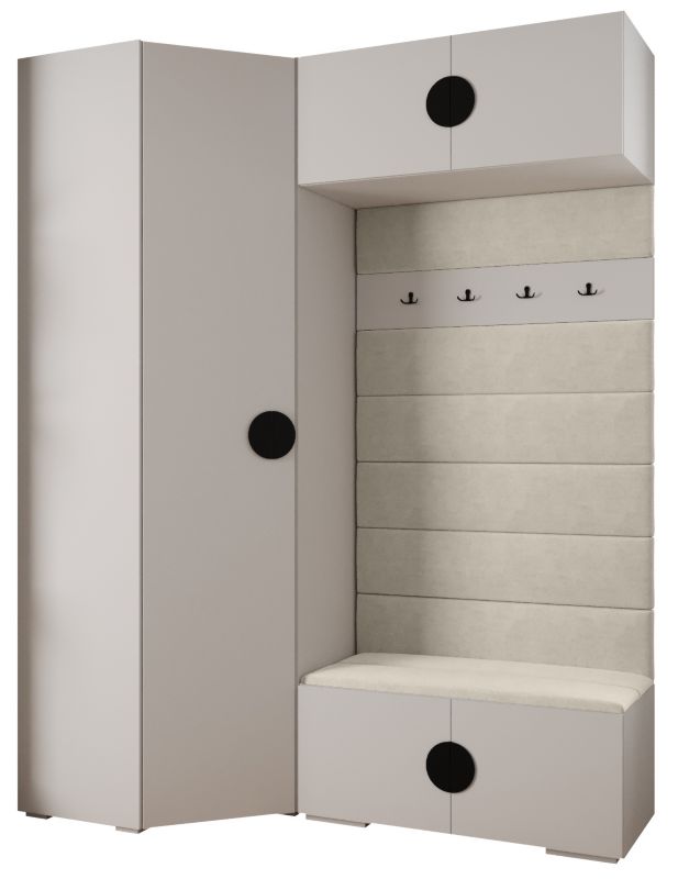 Garderoba do przedpokoju Abiks INOVA 4 Z21 biały+czarny+manila02 1 szt.