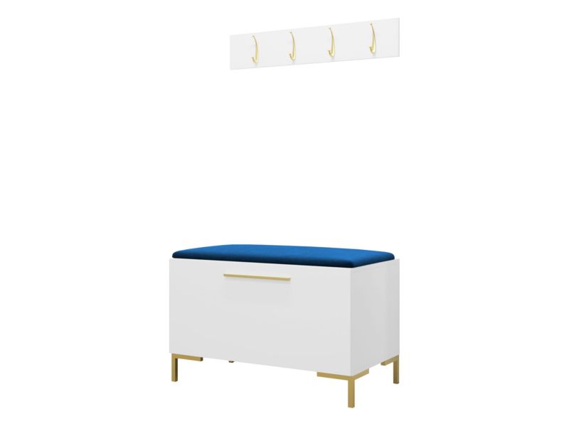 Garderoba MIRJAN 24 Zilion VIII biały + granatowy 1 kpl.