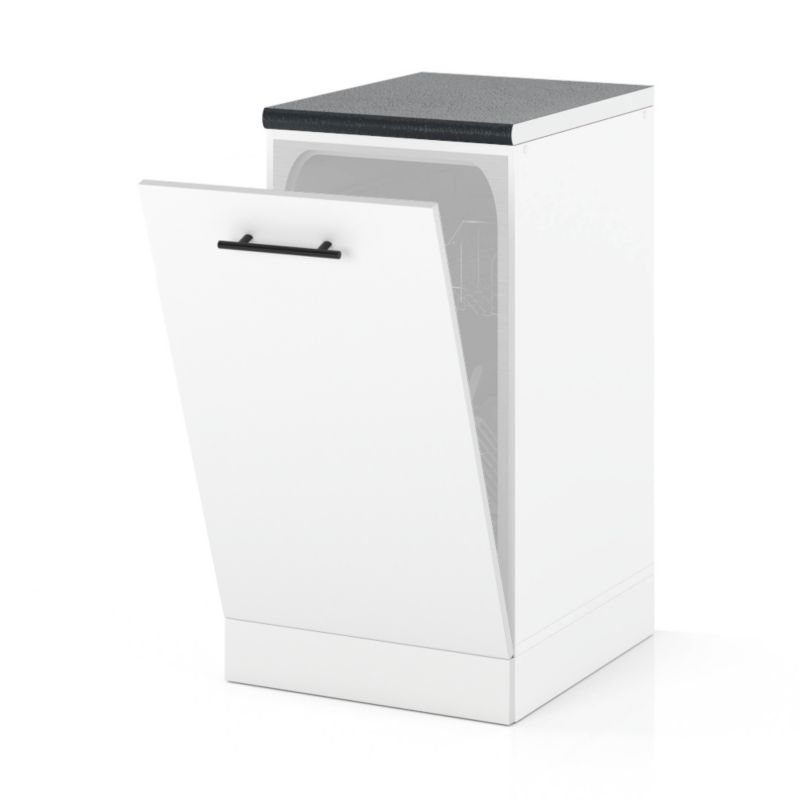 Szafka Kuchenna Hurtownia-Mebli Stojąca Do zmywarki ZM45 sPremium 45cm Biały Mat Biały Mat 45x52x85 cm 1szt.