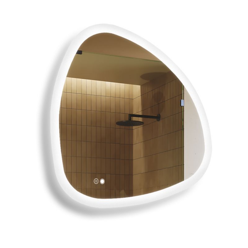 Lustro łazienkowe Artforma 94x94cm nieregularne LED Dual włącznik mata grzewcza EGG222 1szt.