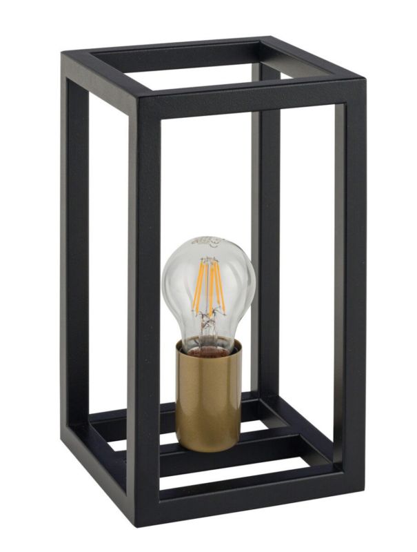 Lampka stołowa Sigma Lighting Vigo czarno-złota 1 x E27 x 15W IP20 wym: 26 x 15 x 15 cm metal - 1 szt.