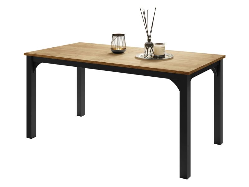 Stół rozkładany MIRJAN 24 Focus 160 czarny/dąb craft złoty 1 szt.