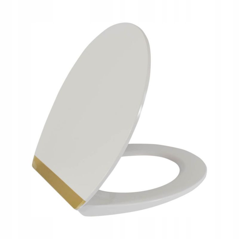 Deska sedesowa WC Rodeno wolnoopadająca złoty dekor 1 szt.