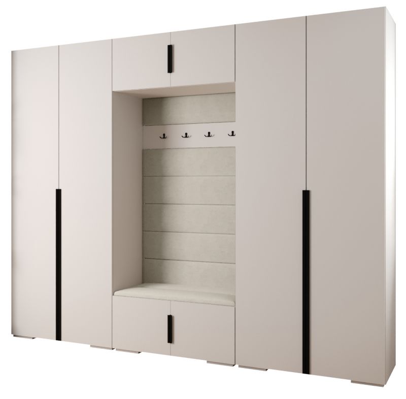 Garderoba do przedpokoju Abiks INOVA 1 Z9 biały+czarny+manila02 1szt.