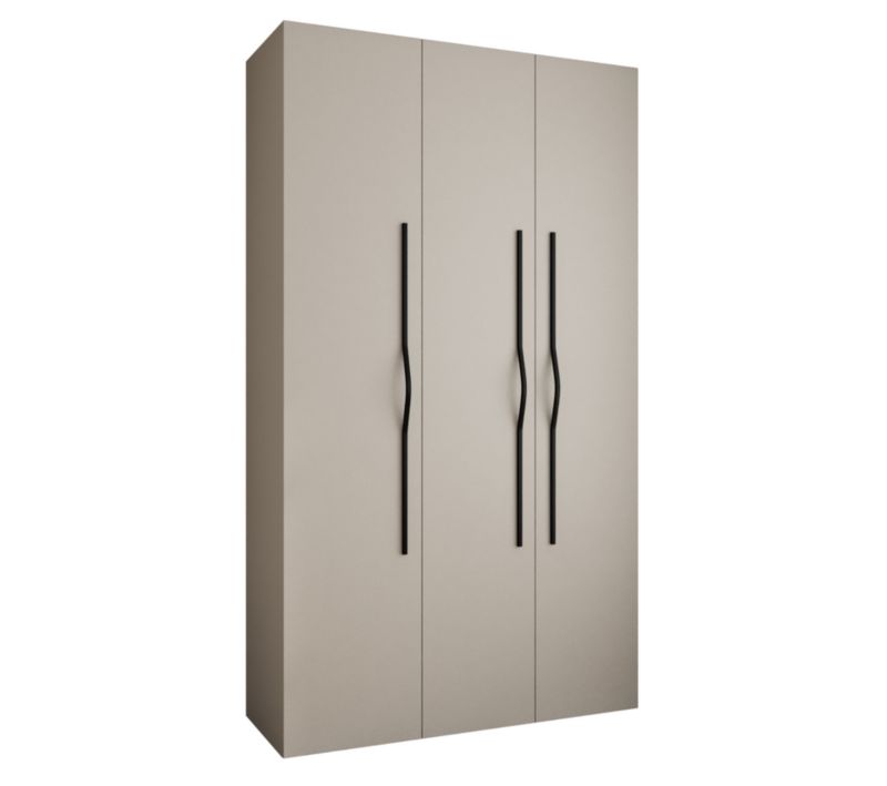 Szafa uchylna Garderoba COMO 2 140 (kaszmir/czarny)