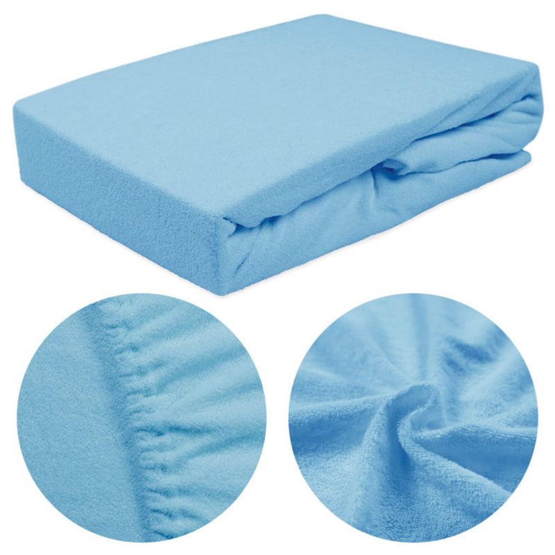 Prześcieradło frotte z gumką Darymex 140x200 kolor niebieski 1 szt.