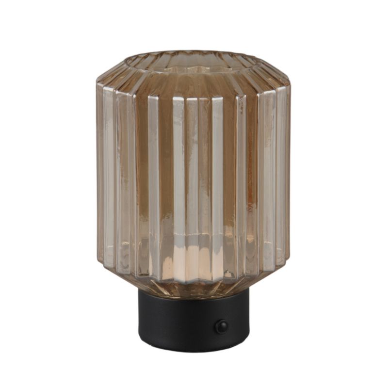 Lampa stołowa RL Lord czarno-bursztynowy LED 2W 3000K 100lm IP20 wym: 19.5 x 13 x 13 cm szkło - 1 szt.