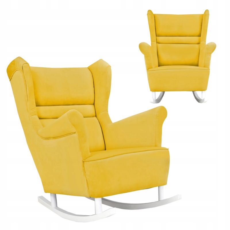 Fotel uszak do salonu bujany Family Meble Zoja żółty 1szt