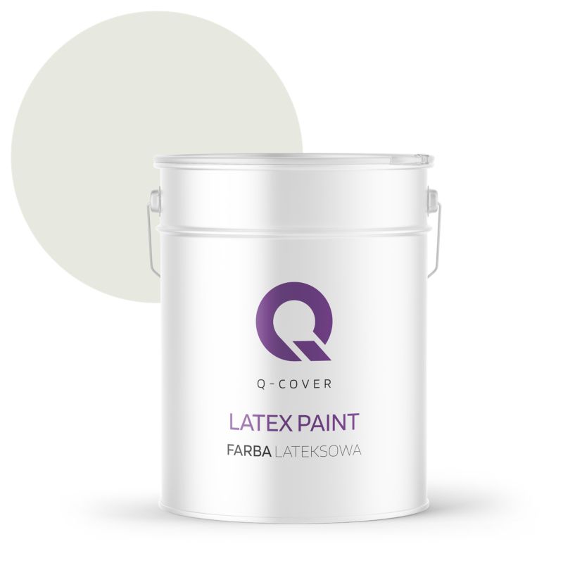 Farba Lateksowa Do Ścian i Sufitów Q-Cover Biel złamana w oliwkowy H2079 Głęboki Mat 10L