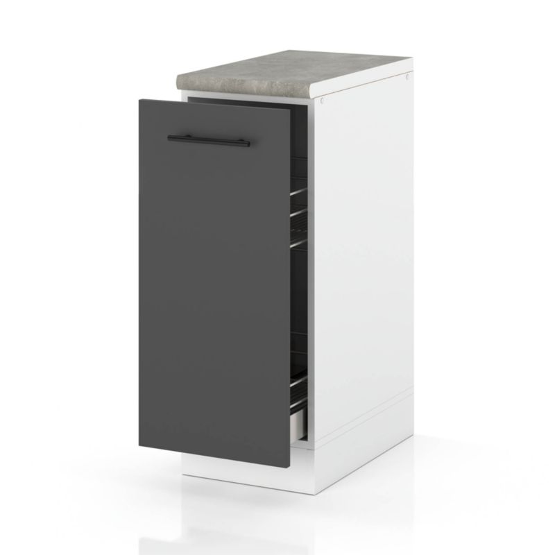 Szafka Kuchenna Hurtownia-Mebli Stojąca Cargo D30 CARGO sPremium 30cm Biały Mat Szary Mat 30x52x85 cm 1szt.
