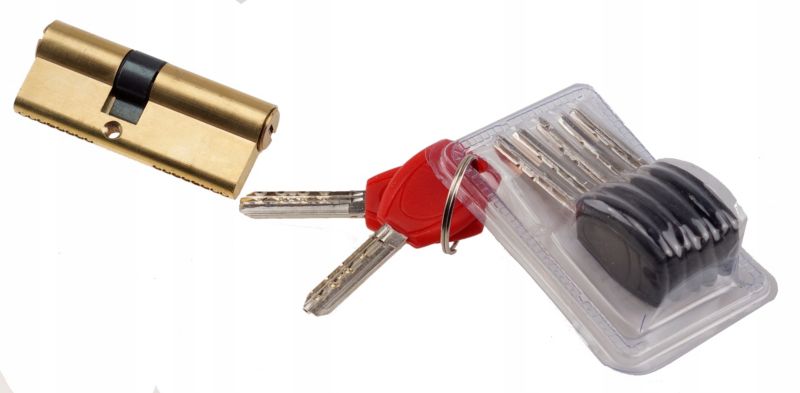 Wkładka FEINZ Do Drzwi Chińskich 32/43 Mosiądz 7 Kluczy 1 szt.