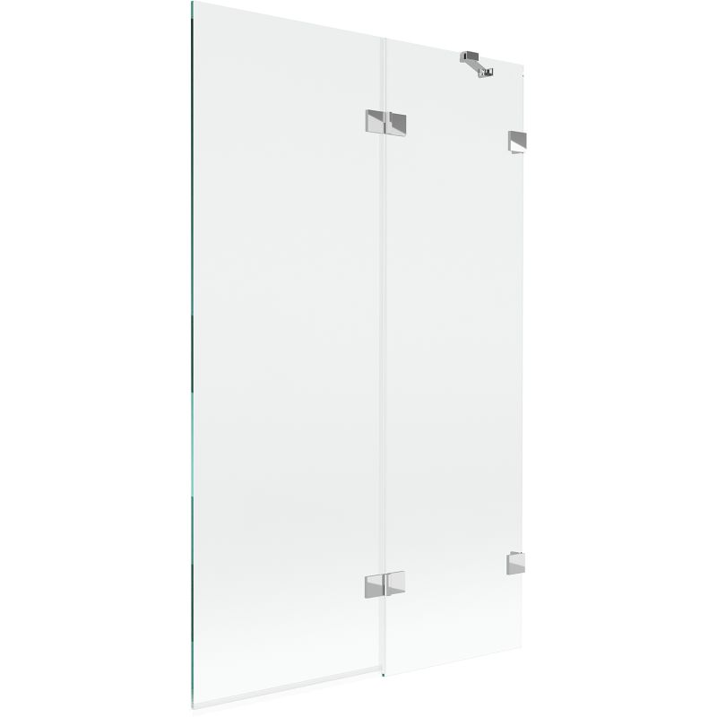 Parawan nawannowy Mexen Lunar transparent chrom 110x150 cm 2-skrzydłowy 1 szt