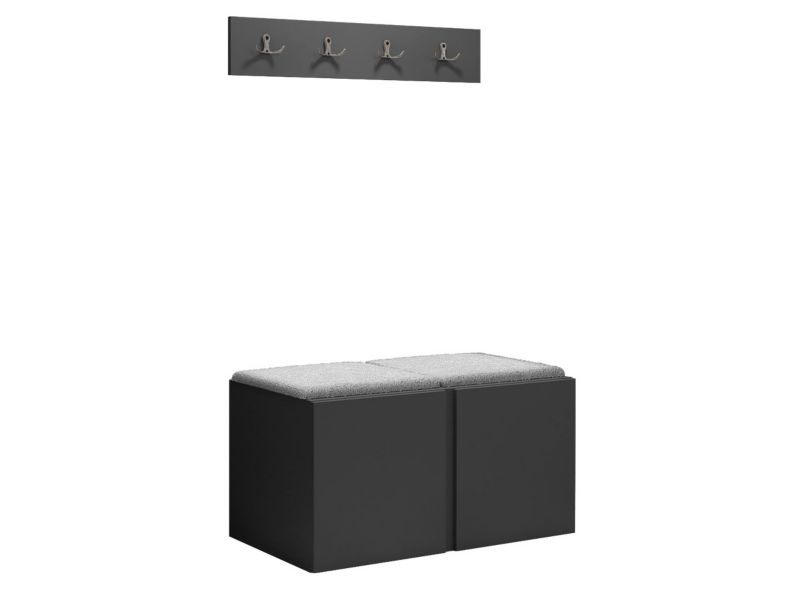 Garderoba MIRJAN 24 Orion VI grafit + szara bukla 1 kpl.