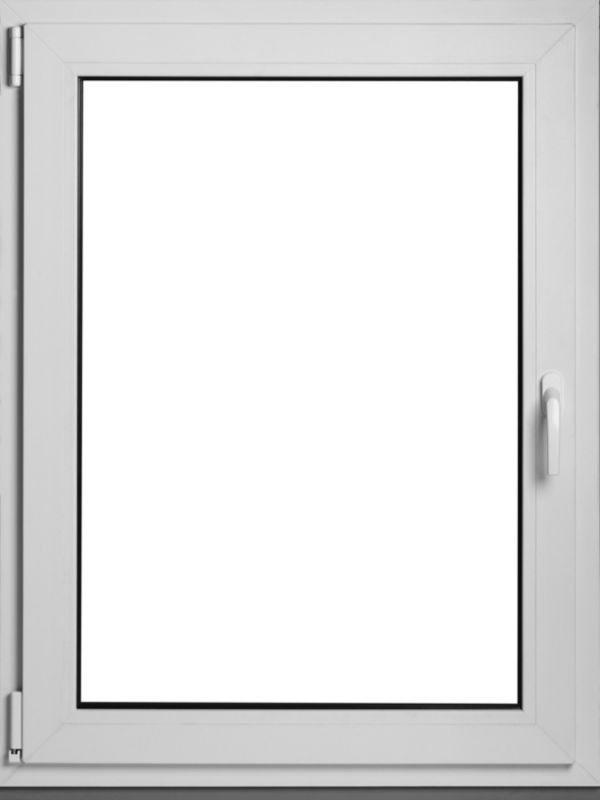 Okno PCW rozwierno-uchylne dwuszybowe 865 x 1135 mm lewe białe