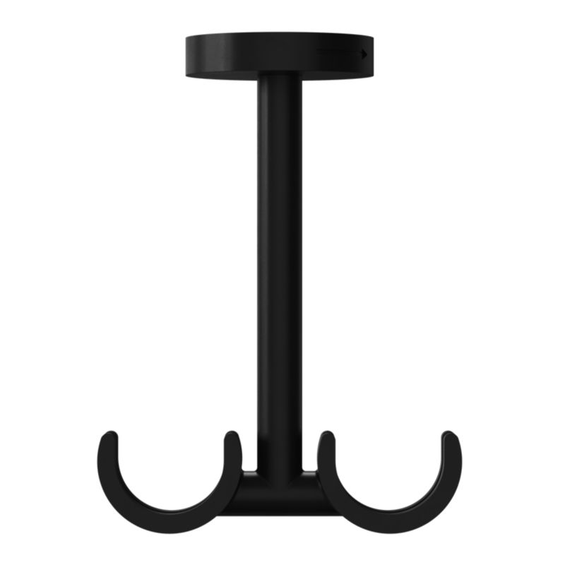 Wspornik sufitowy podwójny GoodHome Araxos 19/28 mm czarny