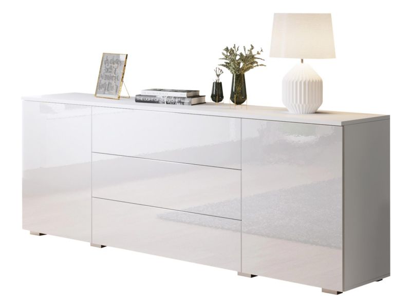 Komoda MIRJAN 24 Paris 150 biały / biały połysk 1 szt.