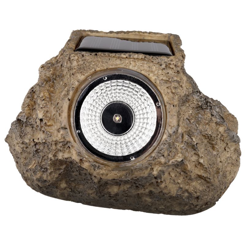 Lampa LED solarna MasterLED Kamień 0,06W 3000K dekoracyjna ogrodowa brązowa IP44 1 szt.