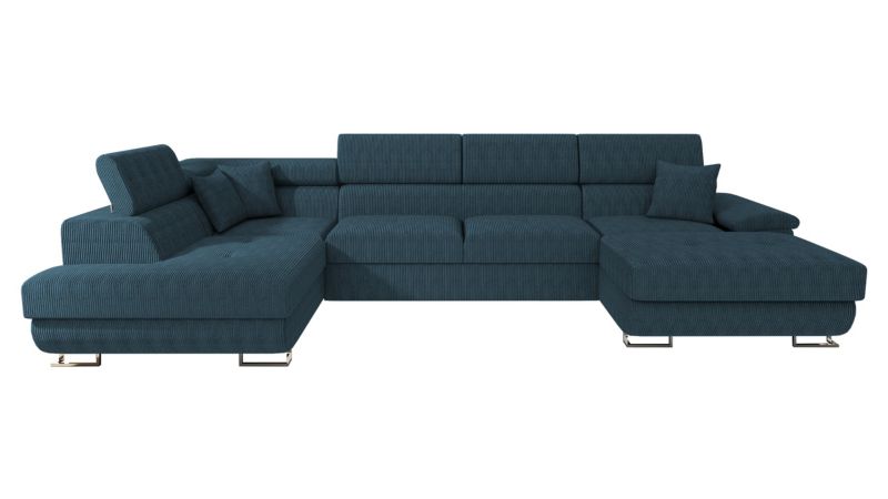 Narożnik z funkcją spania MIRJAN 24 Cotere Bis Sztruks lewy kobaltowy 1 szt.