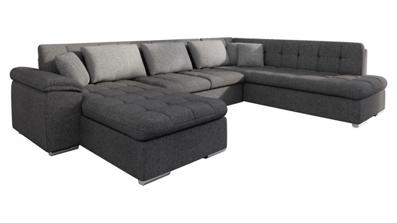 Narożnik z funkcją spania MIRJAN 24 Niko Sale lewy grafitowy + szary 1 szt.