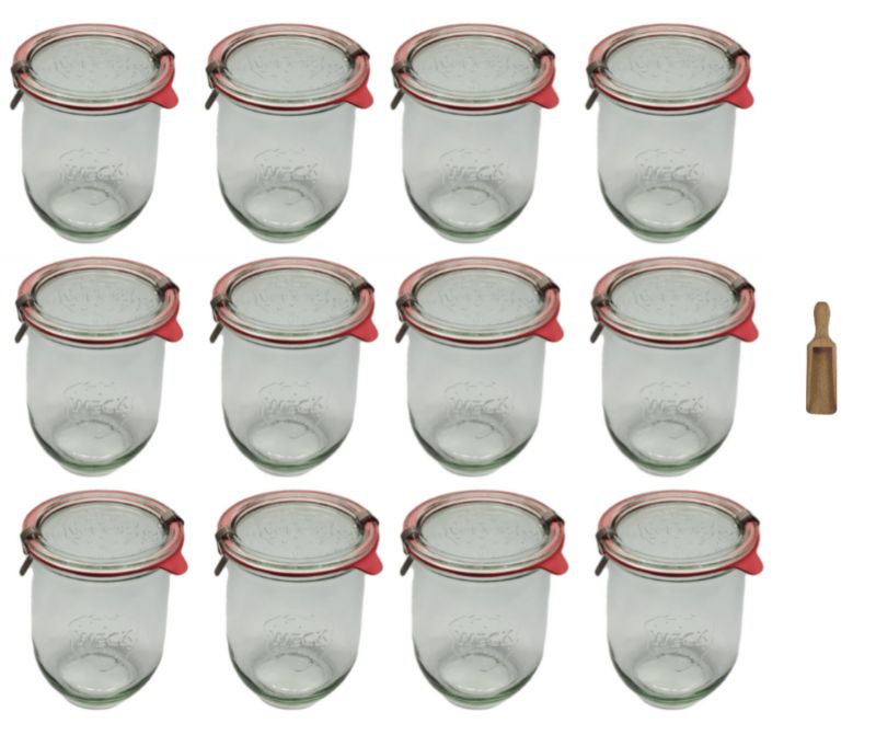 Słoiki MODO24 Weck 1062 ml fi 100 tulip szklane wieka gumki 12 kpl.