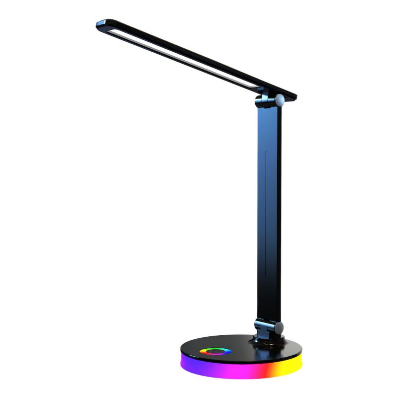 Lampa biurkowa Milagro Bruno czarna LED 5W 3000K - 6500K + RGB 300lm IP20 wym: 35 x 15 x 28 cm metal - 1 szt.