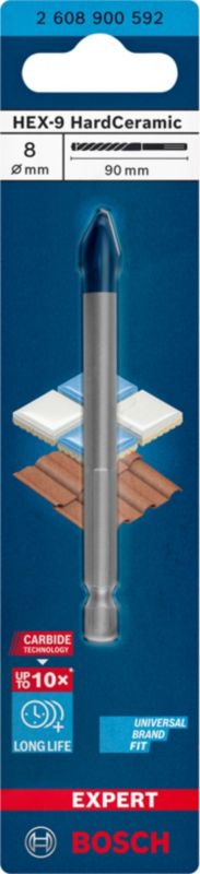 Wiertło Bosch Professional HardCeramic HEX-9 Expert 8 x 90 mm