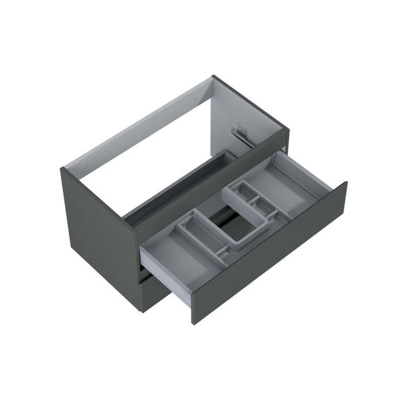 Szafka podumywalkowa Oltens Vernal 80 cm grafit mat 2 szuflady QuietClose 1 szt.