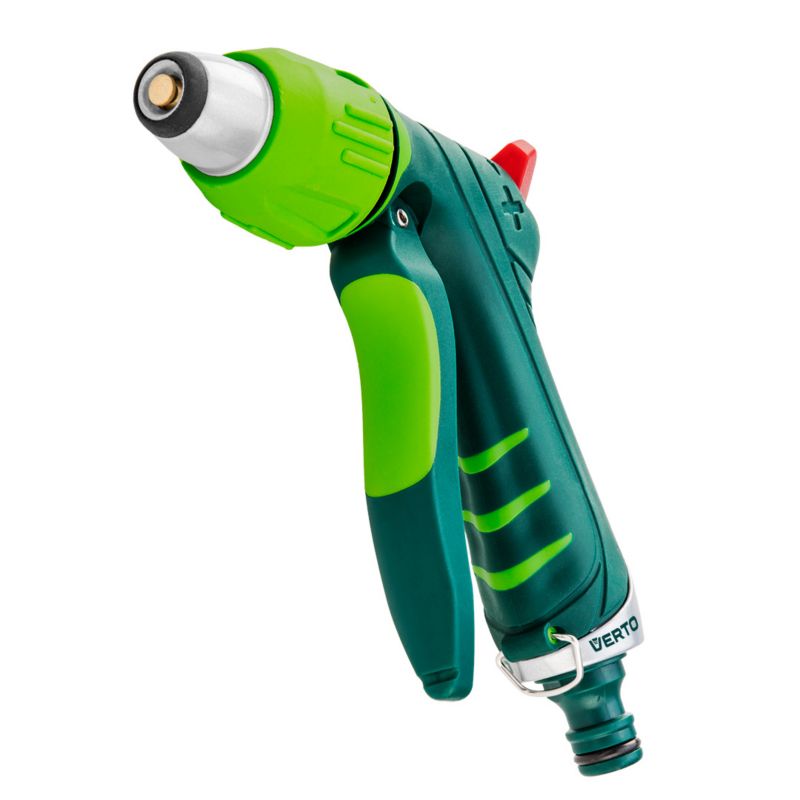 Zraszacz VERTO pistoletowy regulowany dwumateriałowy uchwyt blokada strumienia 1 szt