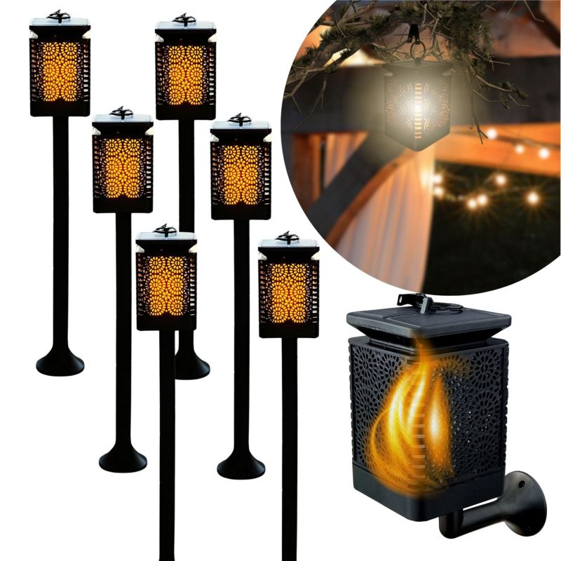 Lampa Solarna Ogrodowa Blixtar B-S-LAMP-LANTERN-6X Efetkt Płomienia 6 szt.