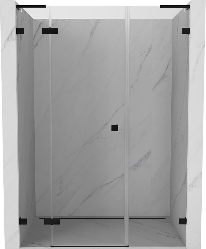 Drzwi prysznicowe uchylne Mexen Lunar L czarne 145 cm 1 szt.