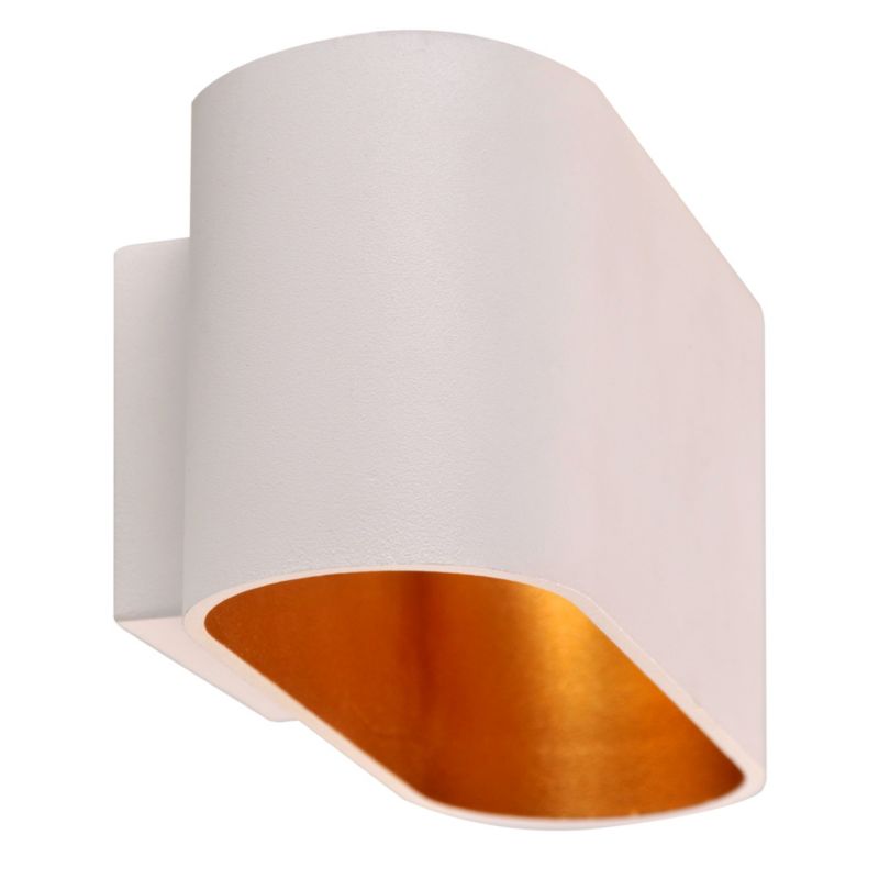 Kinkiet ścienny Polux Elissa biało-złoty 1 x G9 x 10W IP20 wym: 8 x 16 x 8 cm - 1 szt.