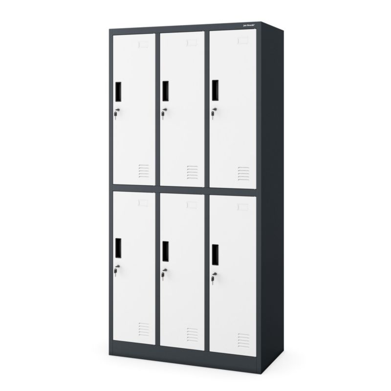 Szafa socjalna ubraniowa BHP Jan Nowak Igor 185x90x45 cm antracytowo-biała 1 szt