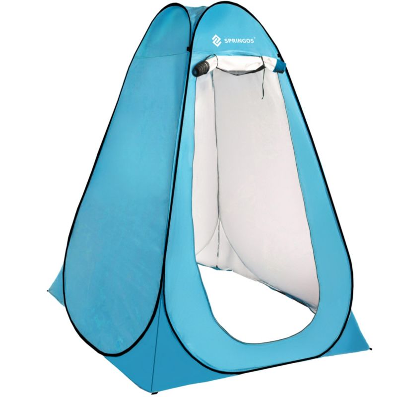 Namiot plażowy Springos 120x120x190 cm samorozkładający mobilna przebieralnia niebieska 1 szt.