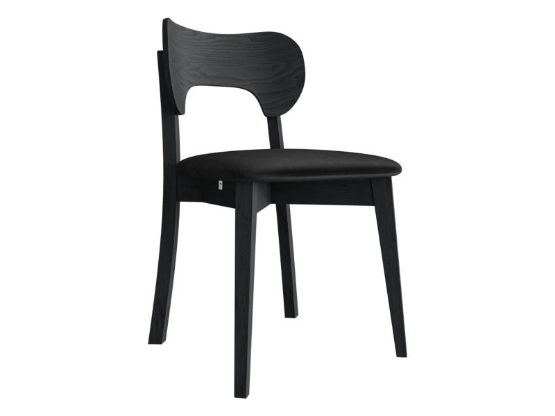 Krzesło MIRJAN 24 tapicerowane KT64 czarny aksamit 1 szt.