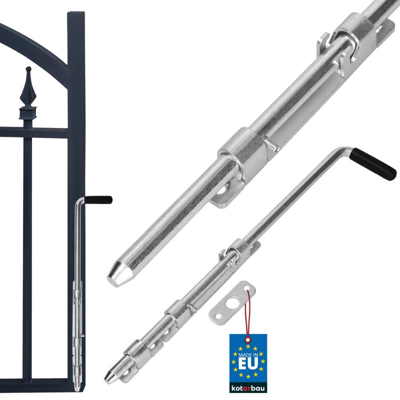 Rygiel wąski 420 Zasuwa garażowa KOTARBAU bramy drzwi ocynk 1 szt.