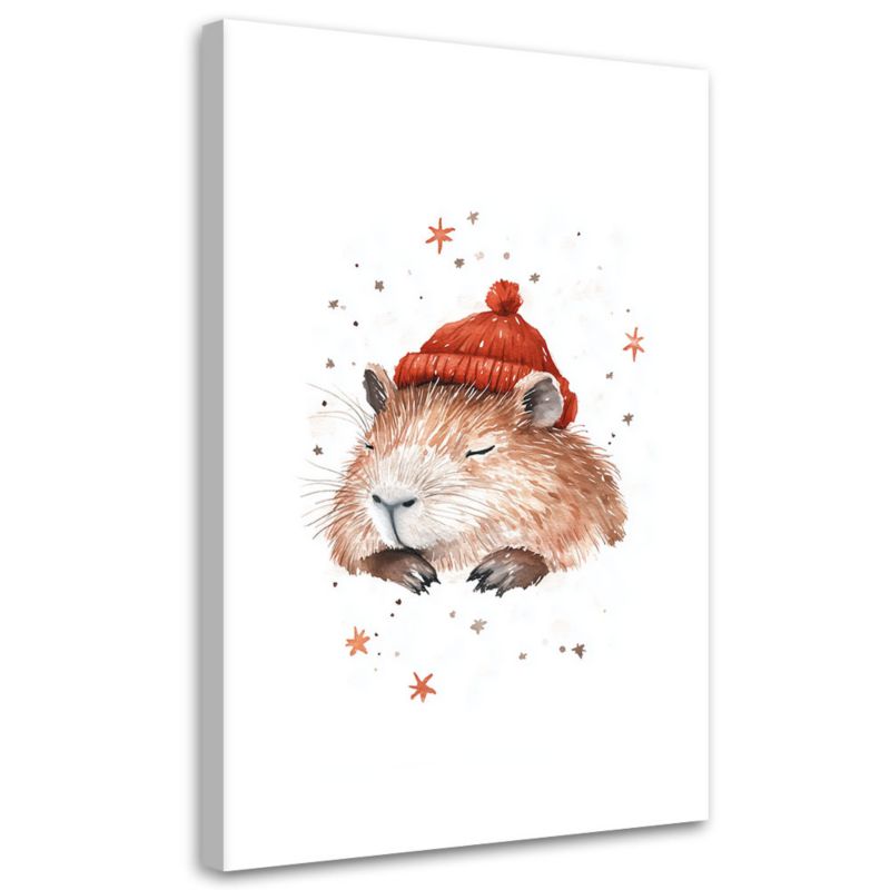 Obraz do pokoju dziecka Feeby Śpiąca Kapibara 70x100cm 1szt