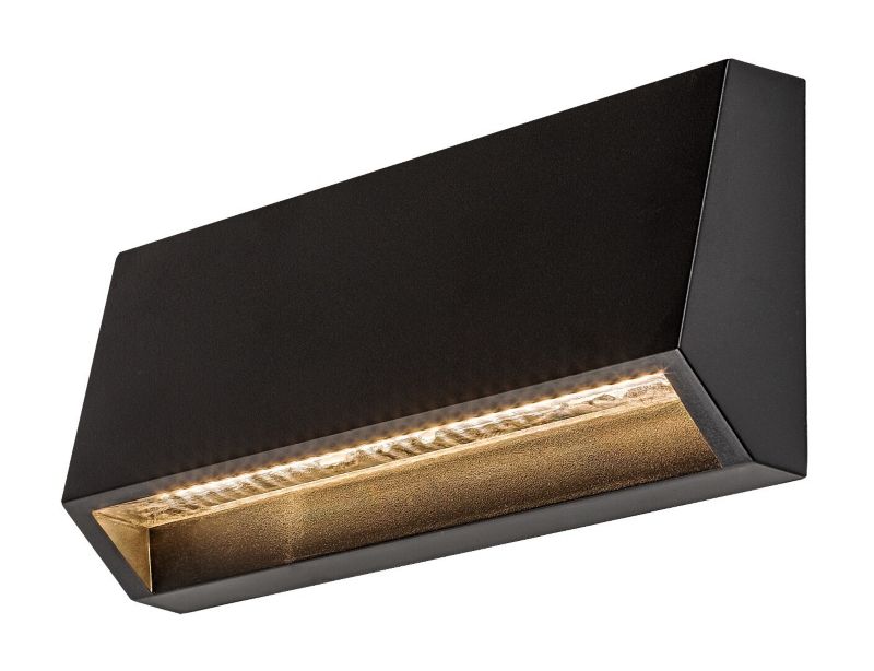 Kinkiet ścienny zewnętrzny Rabalux Ibar czarno-przezroczysty LED 3W 3000K 250lm IP54 wym: 7 x 16 x 3,5 cm - 1 szt.