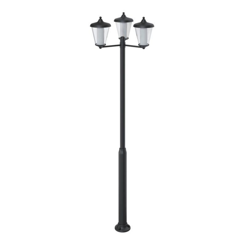 Lampa ogrodowa stojąca LED GoodHome Haro 3 x 1000 lm grafitowa