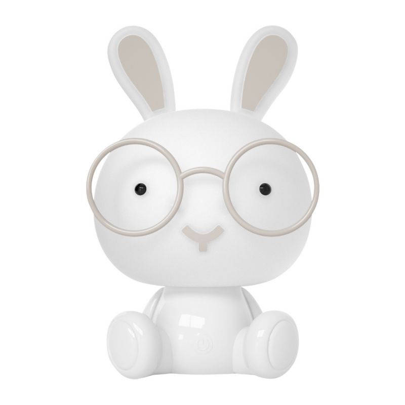 Lampa stołowa Polux Królik biała LED 2.5W 4000K + RGB 110lm dziecięca IP20 wym: 30.5 x 19 x 16 cm tworzywo sztuczne - 1 szt.