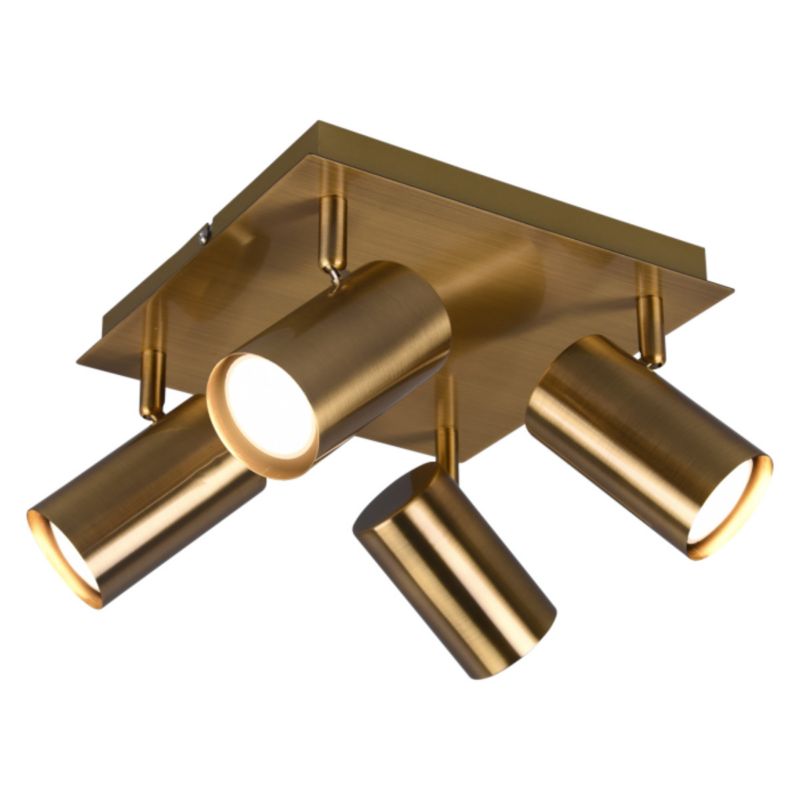 Spot sufitowy Trio Marley złoty 4 x GU10 x IP20 wym: 24 x 24 cm - 1 szt.