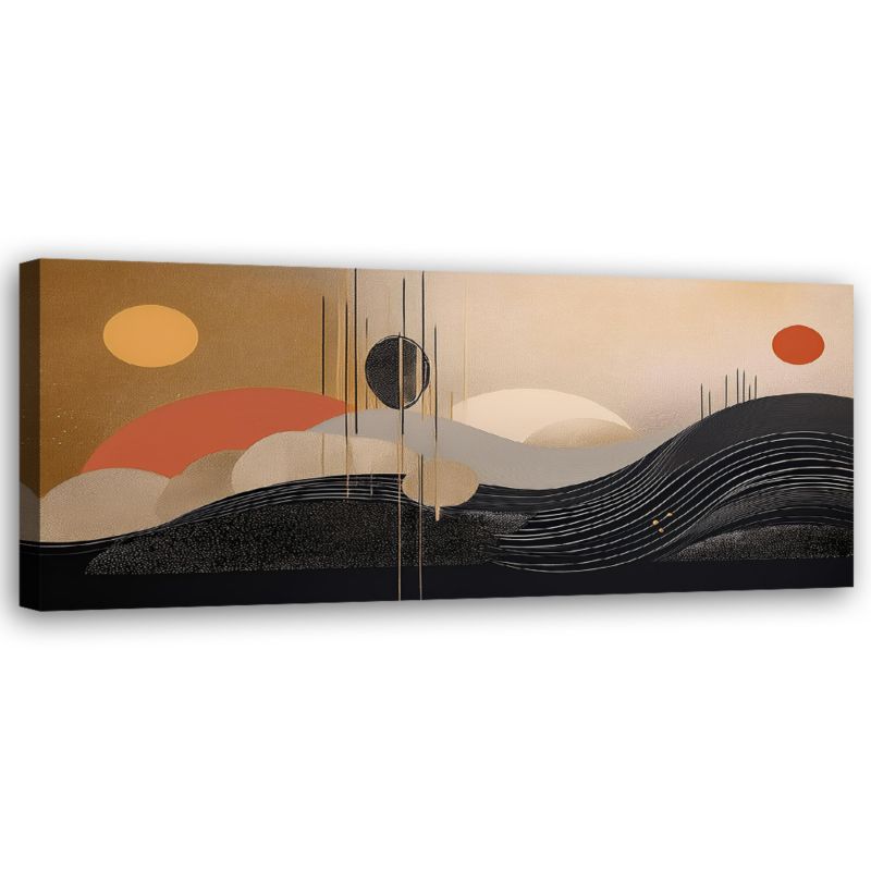 Obraz do salonu Feeby Koła Linie Abstrakcja Boho 120x40 cm 1 szt