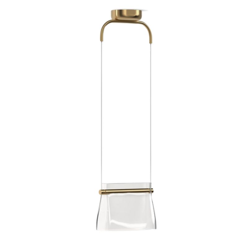 Lampa wisząca Maytoni Cabaret mosiężno-przezroczysty wym: 329 x 12,7 x 25 cm wbudowany LED 8W 1 szt.