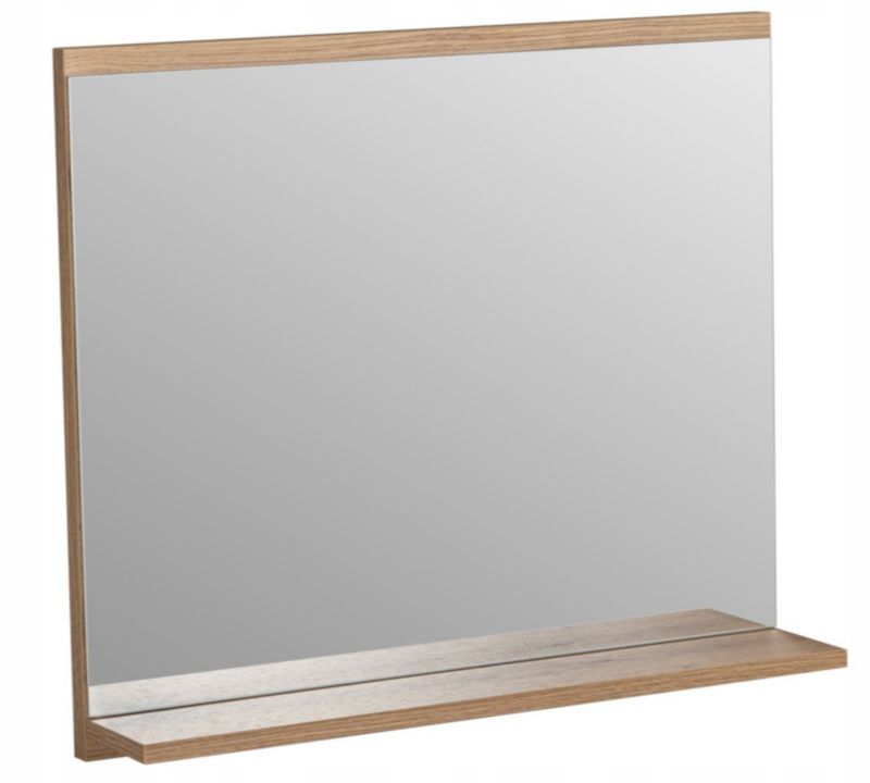 Lustro łazienkowe Furnidea 80 cm z półką wiszące Dąb Coast Evoke Nova Oak 1 szt.